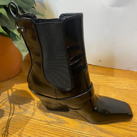 Sam Edelman Suzette Buckle Western Booties Black Size 7 - Picture 7 of 10